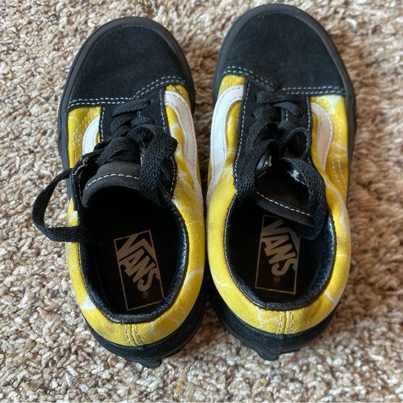 Vans Kids Old Skool Trainers / Glow Lightning Black Kids Size 11 - Picture 3 of 6